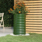 vidaXL Plantenbak 40x40x36 cm gegalvaniseerd staal groen