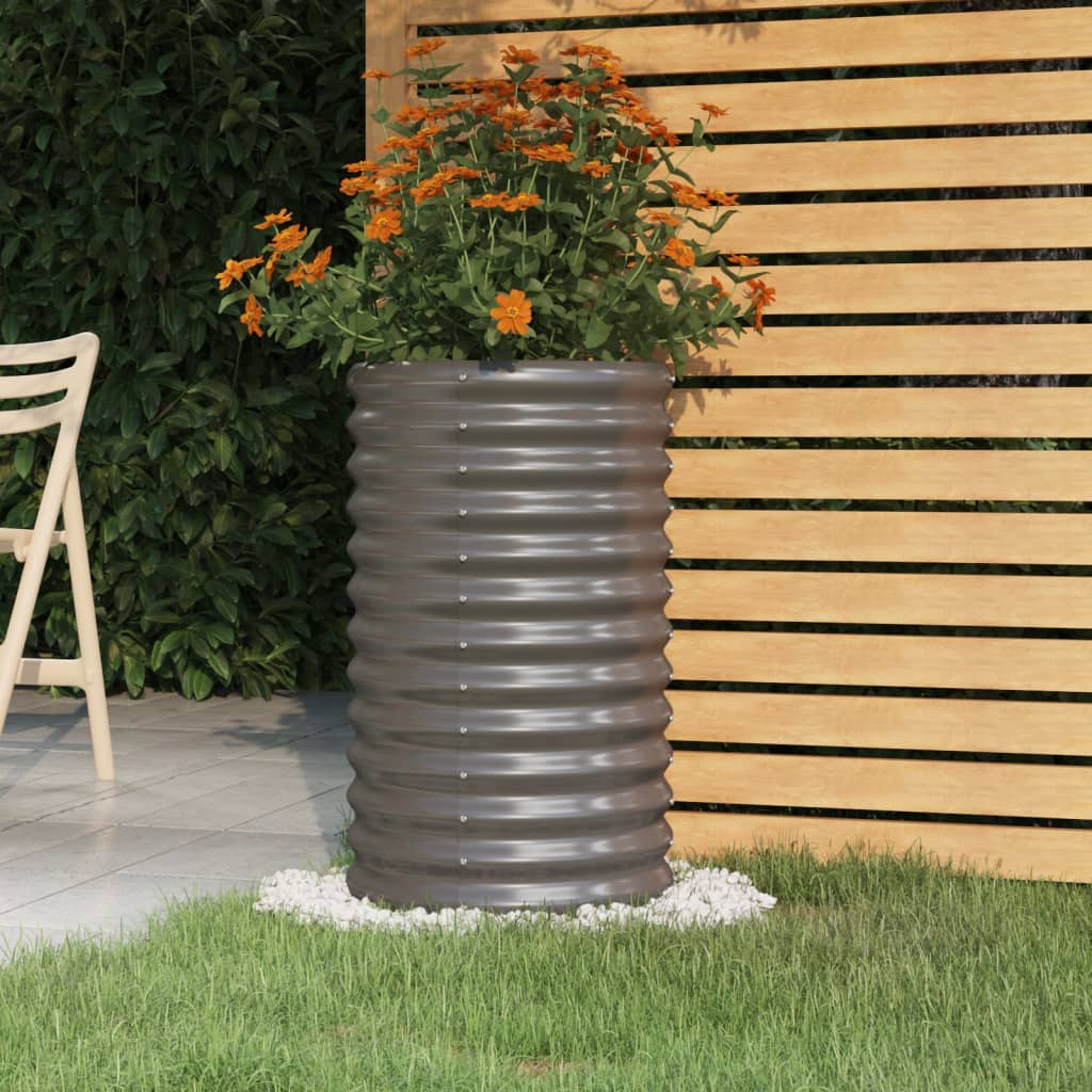 vidaXL Plantenbak 40x40x36 cm gegalvaniseerd staal groen