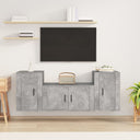 vidaXL 3-delige Tv-meubelset bewerkt hout wit