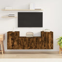 vidaXL 3-delige Tv-meubelset bewerkt hout wit