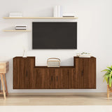 vidaXL 3-delige Tv-meubelset bewerkt hout wit