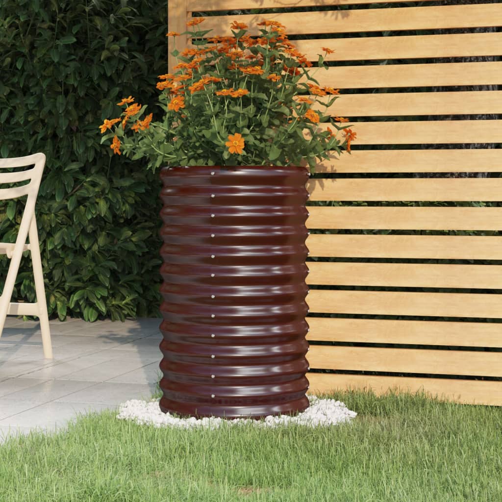 vidaXL Plantenbak 40x40x36 cm gegalvaniseerd staal groen