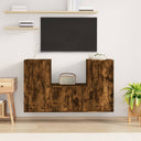 vidaXL 3-delige Tv-meubelset bewerkt hout wit