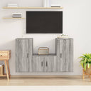 vidaXL 3-delige Tv-meubelset bewerkt hout wit