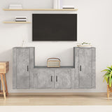 vidaXL 3-delige Tv-meubelset bewerkt hout wit