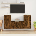 vidaXL 3-delige Tv-meubelset bewerkt hout wit