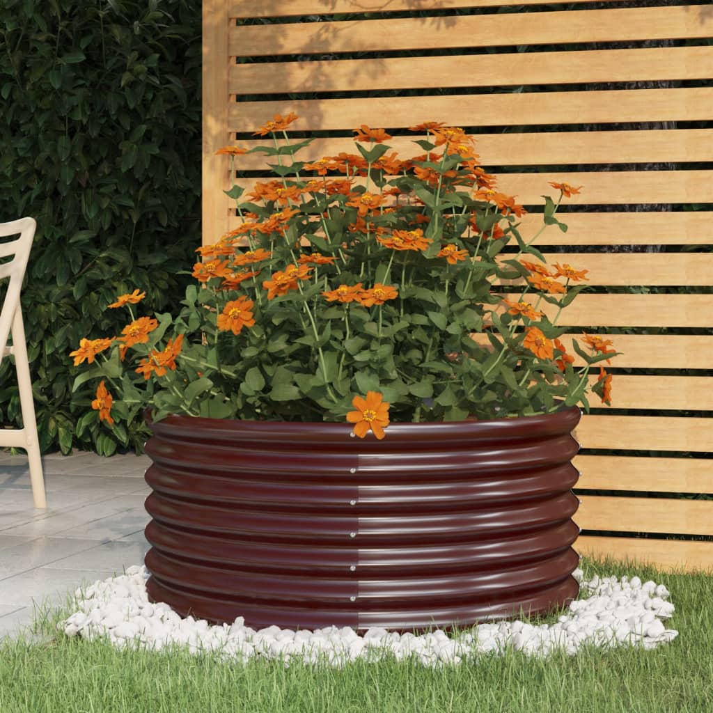 vidaXL Plantenbak 40x40x36 cm gegalvaniseerd staal groen