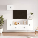 vidaXL 5-Piece TV Cabinet Set Engineered Wood White