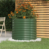 vidaXL Plantenbak 40x40x36 cm gegalvaniseerd staal groen