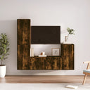 vidaXL 4-delige Tv-meubelset bewerkt hout wit