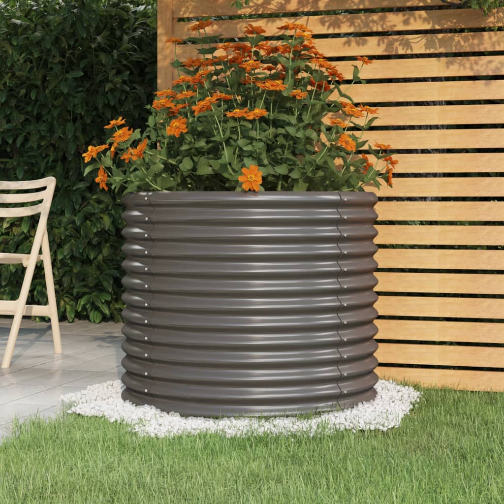 vidaXL Plantenbak 40x40x36 cm gegalvaniseerd staal groen