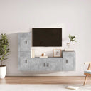 vidaXL 4-delige Tv-meubelset bewerkt hout wit