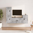 vidaXL 4-Piece TV Cabinet Set Engineered Wood High Gloss White