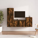 vidaXL 4-Piece TV Cabinet Set Engineered Wood High Gloss White