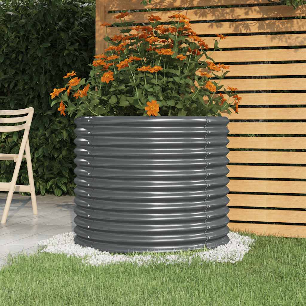 vidaXL Plantenbak 40x40x36 cm gegalvaniseerd staal groen