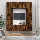 vidaXL 8-delige Tv-meubelset bewerkt hout wit