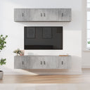 vidaXL 6-delige Tv-meubelset bewerkt hout wit