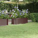 vidaXL Garden Planter 114x40x36 cm Galvanized Steel Green