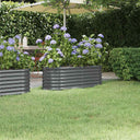 vidaXL Garden Planter 114x40x36 cm Galvanized Steel Green