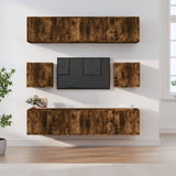 vidaXL 8-delige Tv-meubelset bewerkt hout wit