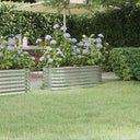 vidaXL Garden Planter 114x40x36 cm Galvanized Steel Green