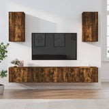vidaXL 6-delige Tv-meubelset bewerkt hout wit