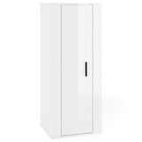 vidaXL 2-delige Tv-meubelset bewerkt hout hoogglans wit