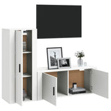 vidaXL 2-delige Tv-meubelset bewerkt hout wit