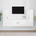 vidaXL 3-delige Tv-meubelset bewerkt hout wit