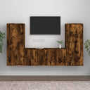 vidaXL 3-delige Tv-meubelset bewerkt hout wit