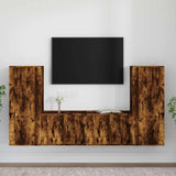 vidaXL 4-delige Tv-meubelset bewerkt hout wit