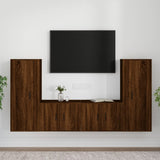 vidaXL 4-delige Tv-meubelset bewerkt hout wit