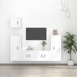 vidaXL 5-piece TV Cabinet Set Engineered Wood White
