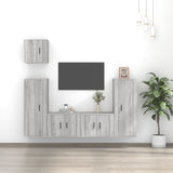 vidaXL 5-piece TV Cabinet Set Engineered Wood White
