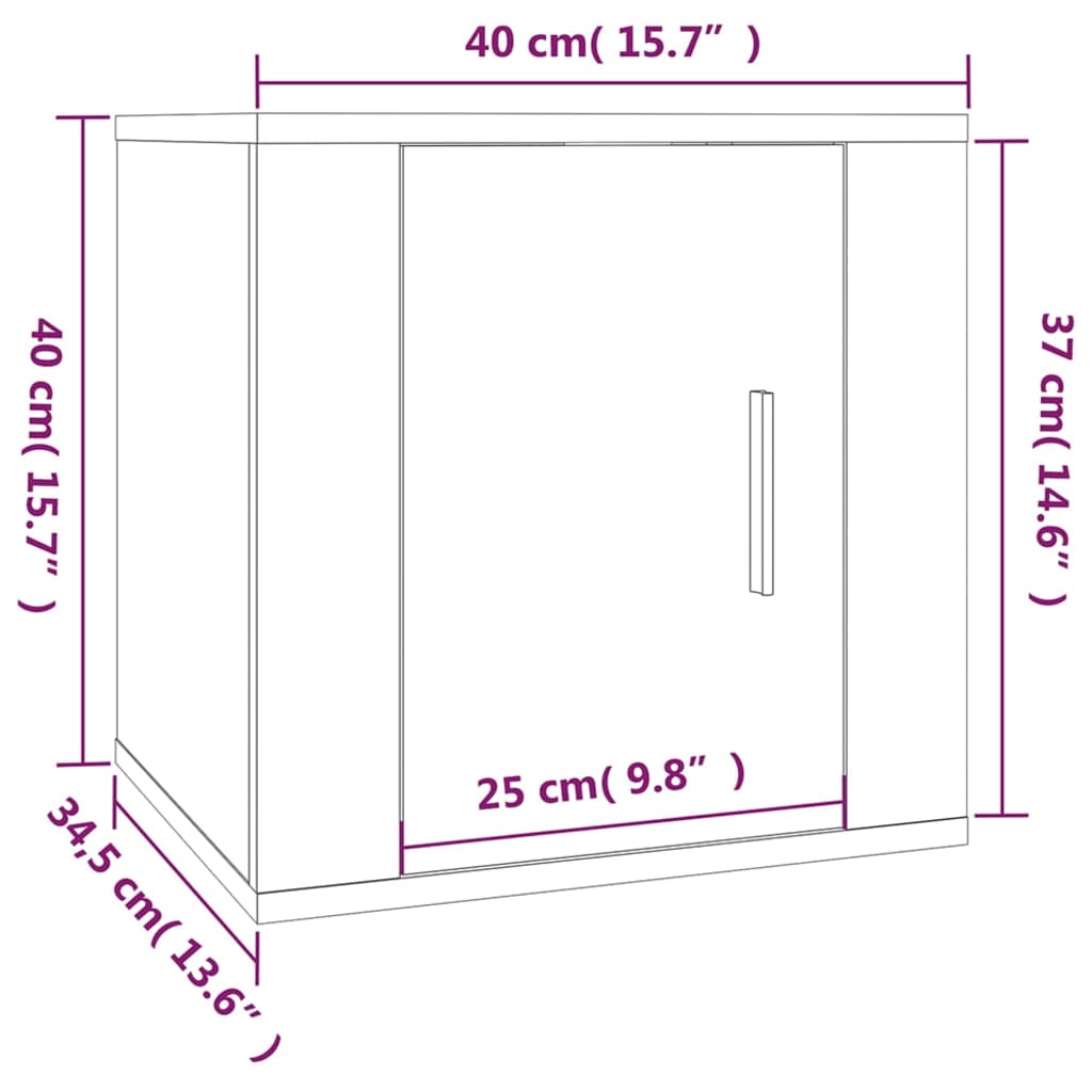vidaXL 5-piece TV Cabinet Set Engineered Wood White