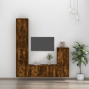 vidaXL 4-delige Tv-meubelset bewerkt hout wit