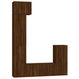 vidaXL 5-delige Tv-meubelset bewerkt hout wit