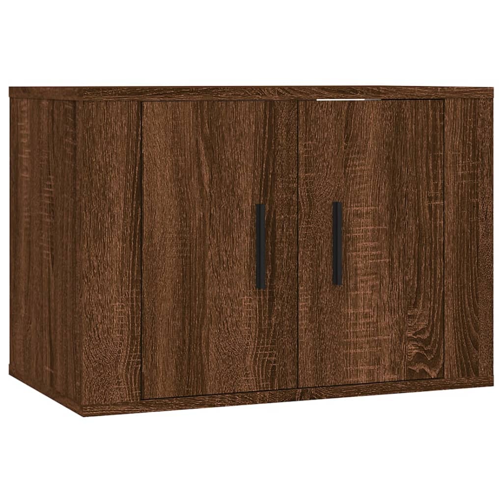 vidaXL 5-delige Tv-meubelset bewerkt hout wit