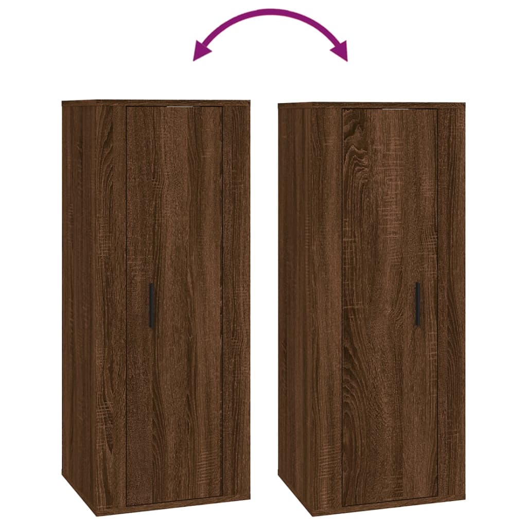 vidaXL 5-delige Tv-meubelset bewerkt hout wit