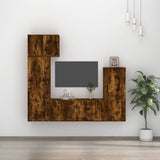 vidaXL 5-piece TV Cabinet Set Engineered Wood White