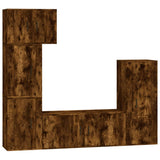 vidaXL 5-piece TV Cabinet Set Engineered Wood White
