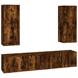 vidaXL 4-piece TV cabinet set engineered wood white