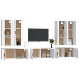 vidaXL 7-delige Tv-meubelset bewerkt hout wit