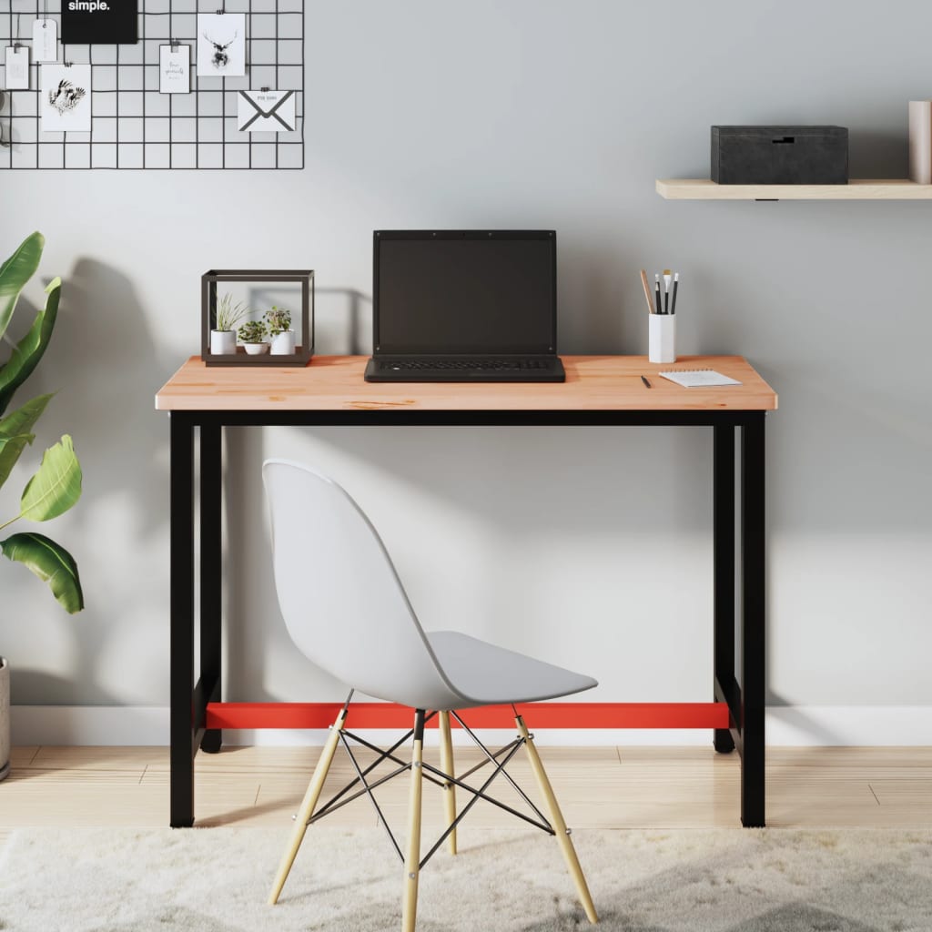 vidaXL Werkbank 80x55x81,5 cm massief beukenhout en metaal