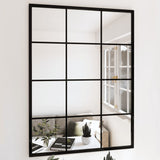 vidaXL Wandspiegels 2 st 80x60 cm metaal zwart