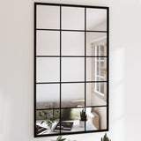 vidaXL Wandspiegels 2 st 80x60 cm metaal zwart