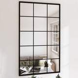 vidaXL Wandspiegels 2 st 80x60 cm metaal zwart
