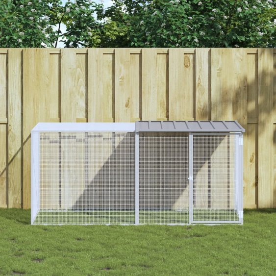 vidaXL Chicken Coop with Roof 103x98x90 cm Galvanised Steel Anthracite