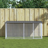 vidaXL Chicken Coop with Roof Anthracite 203x98x90 cm Galvanized Steel