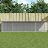 vidaXL Chicken Coop with Roof Anthracite 203x98x90 cm Galvanized Steel
